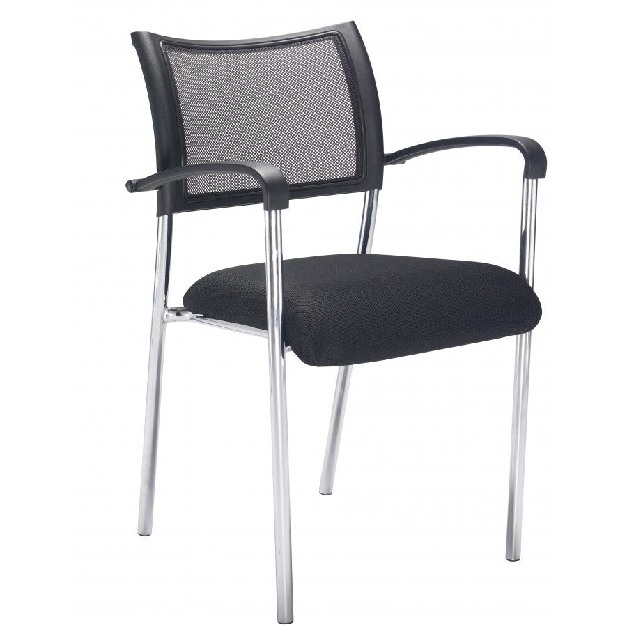 Jupiter Mesh Back Chrome Frame Meeting Chairs 